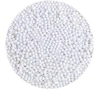 BONNY BOXX 2000PCs 4MM Smooth White Acrylic Round Beads, Plastic Resin Bubblegum Balls Chunky Gumball Beads for Necklace and Bracelet Making, Crafting Supplies