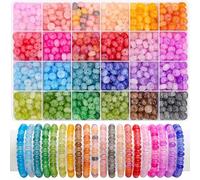 BONNY BOXX 960PCs Rondelle Glass Beads for Jewelry Making, 24 Colors Abacus Crystal Beads (5x8mm), Gemstone Spacer Bead for Bracelets Necklaces Earrings, DIY Crafts Supplies Kit with Organizer Box
