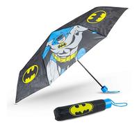 BONNYCO Batman Kids Umbrella, Windproof and Strong with Travel Case | Compact Umbrella with Reinforced Structure. Mini Pocket and Folding Brolly for Backpack. Gifts for Boys, Birthday, Christmas