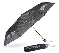 BONNYCO Harry Potter Umbrella Windproof Strong Black with Travel Case | Compact Umbrella with Reinforced Structure. Mini Pocket and Folding Brolly for Backpack. Birthday Gifts for Men and Women