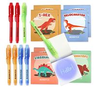 BONNYCO Invisible Ink Pen and Notebook, Pack 8 Dinos Party Bags Filler and Pinata Toys. Dinosaurs Birthday Decorations, Stocking Fillers for Kids Birthday. School Prizes, Gifts for Children