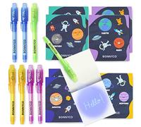 BONNYCO Invisible Ink Pen and Notebook, Pack 8 Space Party Bag Fillers for Kids. Pinata Toys, Birthday Decorations. Stocking Fillers for Kids Birthday, School Prizes. Space and Universe Gifts