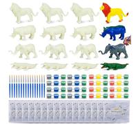 BONNYCO Jungle Animals Party Bag Fillers for Kids Unisex, Painting Craft Kit Pack 16 Kids' Party Favours Boys Toys, End of Year Gifts for Children, Pinata Filler | Return Gifts, Classroom Prizes