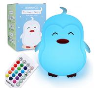 Night Light Kids with Remote & Touch Control 16 Colours - BONNYCO | Penguin Baby Night Light with Timer | Kids Lamp Silicone 100% BPA Free | Cute Lamp Nightlights for Bedroom | Gifts for Boys & Girls