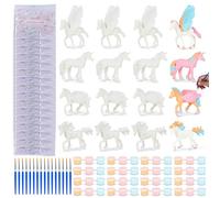 BONNYCO Unicorn Gifts for Girls, Unicorn Party Bag Fillers for Kids, Unicorns Painting Kit Pack 16 Party Bags, Stocking Fillers for Girls, Kids Party Favours, School Prizes, Pinata Toys