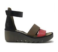 Women's Fly London BONO290FLY Womens Wedge Sandals Raspberry/Ground/Black - Size: 3