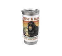 Bonobo Papa Just A Dad Who Always Came Back with The Milk Stainless Steel Insulated Tumbler