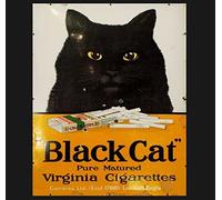 Bonoff Classic Black Cat Cigarettes Ad Print Black Cat Print Cat Print Vintage Decor Poster Wall Art Decor Metal Sign Poster 8X12 Inches
