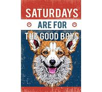 Bonoff Corgi GoodBoy Poster Vintage Metal Tin Sign Retro Garage Sign Man Cave Wall Decor Old Auto Shop Poster Gas Station Sign 5.5x8inches