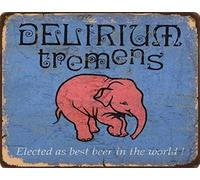Bonoff Delirium Tremens Tin Sign, Wall Decor, Metal Sign, Home Bar, Garage Farm Decor, Birthday Anniversary Housewarming Gift Tin Sign 12x8inch