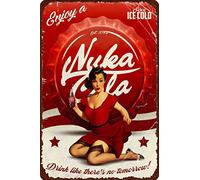 Bonoff Enjoy a Nuka Cola Antique Metal Tin Sign Wall Decor for Home Cafe Bar Club Men Cave Sign Gift Brand Plaque Metal Tin 5.5x8inch