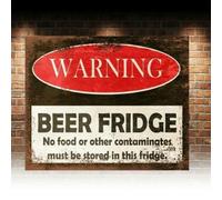 Bonoff Funny Beer Fridge Tin Sign Poster Bar Music Club Men Cave Room Wall Decor 5.5x8inch Vintage Metal Sign