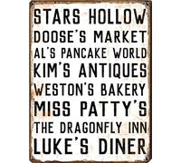 Bonoff Girls Tin Sign Stars Hollow Places, Gallery Wall, Office Art,Retro Style Vintage Decor Poster Wall Art Decor Metal Sign Poster 8X12 Inches