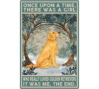 Bonoff Golden Retriever Tin Sign, 8x12 inches, Decorative Wall Art