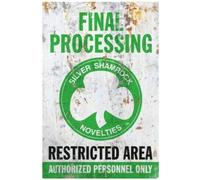 Bonoff Halloween - Trick Or Treat Studios Silver Shamrock Printed Sign Prop Display Christmas Halloween Props Metal Sign 8X12 Inch