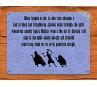 Bonoff Haunted Mansion Hitchhiking Ghosts Tin Sign Poster Bar Music Club Men Cave Room Wall Decor 12x16inch Vintage Metal Sign