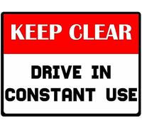 Bonoff Keep Clear, Drive in Constant Use, Tin Sign Poster Bar Music Club Men Cave Room Wall Decor 12x16inch Vintage Metal Sign