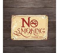 Bonoff No Smoking Metal Plate Sign Vintage Metal Tin Sign Iron Painting Retro Signs for Home Coffee Kitchen Outdoor Wall Decor 5.5x8inch