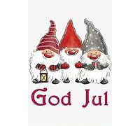 Bonoff Norwegian Gnomes God Jul Retro Metal Tin Signs Christmas Props Decor 8X12 Inch