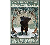 Bonoff Patterdale Terrier Once Upon A Time A Girl Really Loved Dogs Gift For Family Friend Decor Poster Wall Art Decor Metal Sign Poster 8X12 Inches