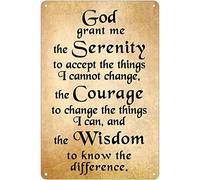 Bonoff Serenity Prayer Wall Decor, Positive Inspiring Quote Vintage Metal Tin Sign Garage Decor Man Cave Sign Tin Sign Vintage Retro Outdoor Street Garage Metal Aluminum Tin Sign 12x8inch