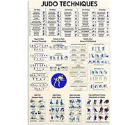 Bonoff Udo Knowledge Learning Judo Gym Judo Techniques Educational Vintage Decor Poster Wall Art Decor Metal Sign Poster 8X12 Inches