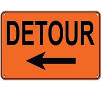 Bonoff Warning Sign Left Arrow Detour Traffic Sign Tin Metal Sign Garage Bar Kitchen Rule Humorous Wall Decor Vintage Home Family Friend Birthday Gift Iron Painting Tin Signs 12x8inch