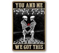 Bonoff You Skull Metal Retro Metal Tin Sign Vintage Aluminum Sign for Home Coffee Wall Decor 5.5x8inch