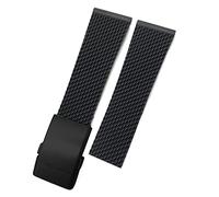 BONOOL 22mm 24mm Braided Silicone Rubber Watchband Replacement for Breitling Avenger Superocean Heritage Watch Strap Braceles Free tool