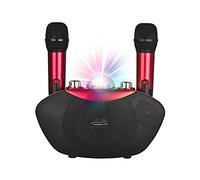 BONOOL Microphone Speaker Outdoor Family Stereo MIC with LED Flash Neon Light Playing Music Family KTV (Color : White-Dinosaur Doodle4)