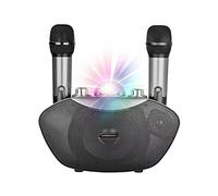 BONOOL Microphone Speaker Outdoor Family Stereo MIC with LED Flash Neon Light Playing Music Family KTV (Color : White-Fruit peach5)