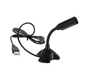 BONOOL Mini USB Speech Recording Microphone Adjustable Laptop Microphone Stand Mic with Holder for Desktop PC