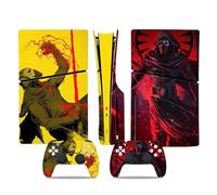 BONOOL PS5 Slim Skin Disc Edition & Digital Edition Console & Controller Vinyl Cover Skins Wraps Scratch Resistant Compatible 39015 Anti Scratch (Size: Disc Version)