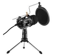 BONOOL Video Microphone Kit 3.5mm Plug Home Stereo MIC Desktop Tripod for PC Video Chatting Gaming Podcast Recording