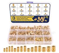 Bonost 500Pcs Threaded Inserts Kit M2 M3 M4 M5 - Female Thread Heat Set Insert, Brass Knurled Thread Insert Nuts for Plastic Injection Molding, 3D Printing (Metric)