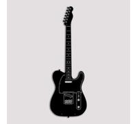BONPERLA Iconic Electric Guitar Silhouettes Metal Wall Art Set - Classic Rock Music Studio & Man Cave Decor - Music Decoration, Black (GT-01, 46.46"x15.35")