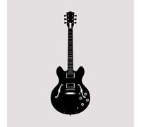 BONPERLA Iconic Electric Guitar Silhouettes Metal Wall Art Set - Classic Rock Music Studio & Man Cave Decor - Music Decoration, Black (GT-05, 39.37"x12.60")