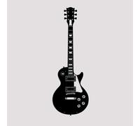 BONPERLA Iconic Electric Guitar Silhouettes Metal Wall Art Set - Classic Rock Music Studio & Man Cave Decor - Music Decoration, Black (GT-02, 39.37"x12.60")