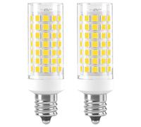 Bonping E12 LED 55W Equivalent T4 Candelabra Screw Light Bulbs CRI 85+ for Vent Hood,Oven, Microwave Fridge,Sewing Machine,Chandelier Lighting (Cool White 6000K, 2Pack)