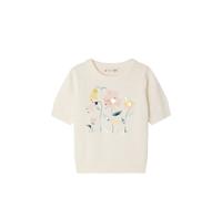 Bonpoint Elvira jacquard sweater with hand-embroidered flowers in organic cotton and cashmere - Neutrals 4-6-8-10-12