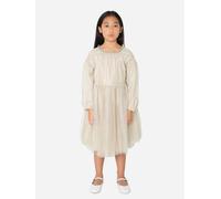 Bonpoint Girls Bluebell Dress In Beige - Beige - 10 Yrs