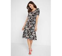 bonprix A-Line Jersey Dress Black Floral