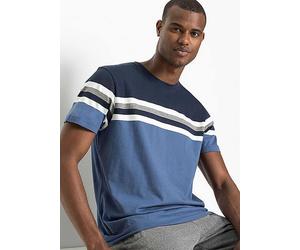 bonprix Big Fit Striped T-Shirt Indigo