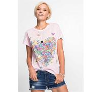bonprix Butterfly Print T-Shirt Pale Pink