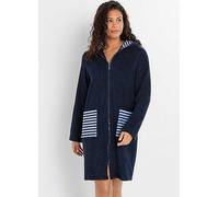 bonprix Cotton Dressing Gown Dark Blue