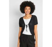 bonprix Crochet Knit Bolero Black