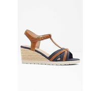 bonprix Denim Wedge Sandals Denim