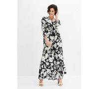 bonprix Floral Print Maxi Dress Black Floral