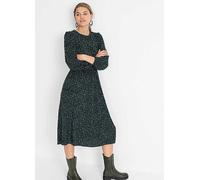 bonprix Floral Print Midi Dress Black Floral