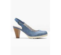 bonprix Funnel Heeled Slingback Pumps Blue